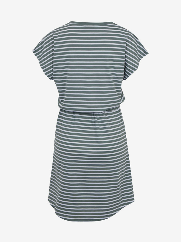 Sam 73 Λευκό και πράσινο γυναικείο ριγέ φόρεμα με γραβάτα SAM73 Sagitta