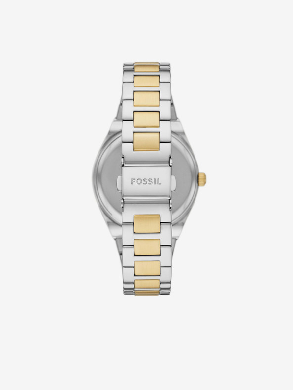 Fossil Ασημί χρυσό γυναικείο ρολόι Fossil Scarlette