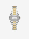 Fossil Ασημί χρυσό γυναικείο ρολόι Fossil Scarlette