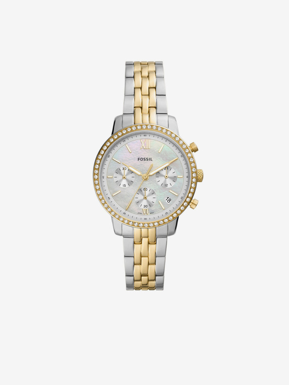 Fossil Ασημένιο χρυσό γυναικείο ρολόι Fossil Neutra