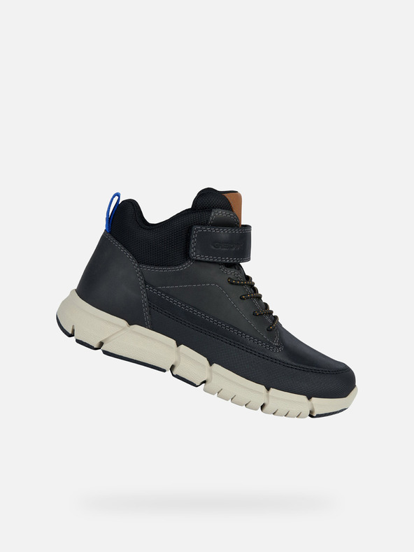 Geox Μαύρες αγορίστικες μπότες αστραγάλου Geox Flexyper