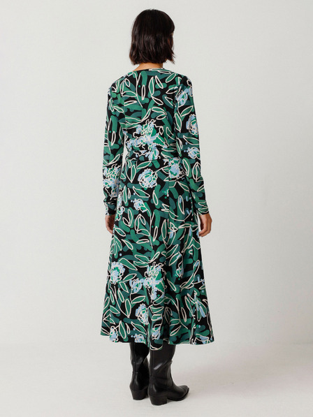 SKFK Πράσινο γυναικείο Floral φόρεμα SKFK Vestido Kaule
