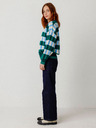 SKFK SKFK Suéter Larhun μπλε-πράσινη καρό γυναικεία ζακέτα
