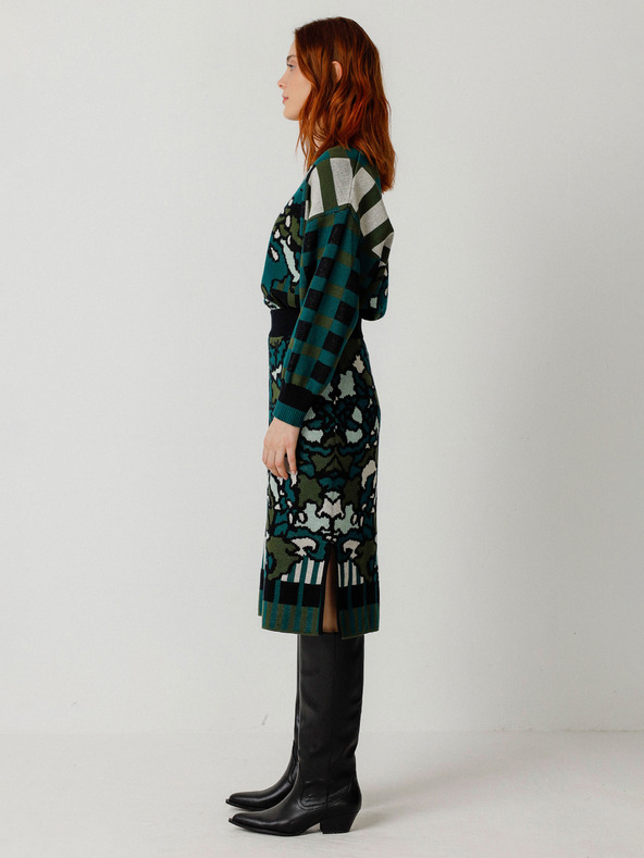 SKFK Πράσινο SKFK Γυναικείο Floral Φούστα Falda Alda