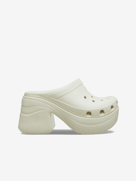 Crocs Κρέμα Γυναικείες παντόφλες με τακούνι Crocs Siren Clog Παντόφλες