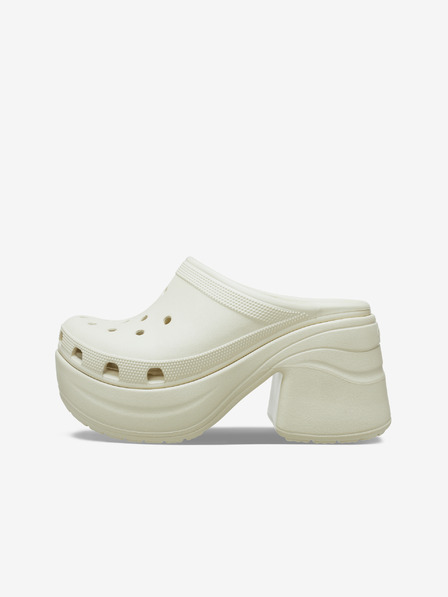 Crocs Κρέμα Γυναικείες παντόφλες με τακούνι Crocs Siren Clog Παντόφλες