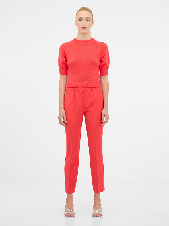 Orsay Κόκκινο γυναικείο κοντομάνικο πουλόβερ ORSAY