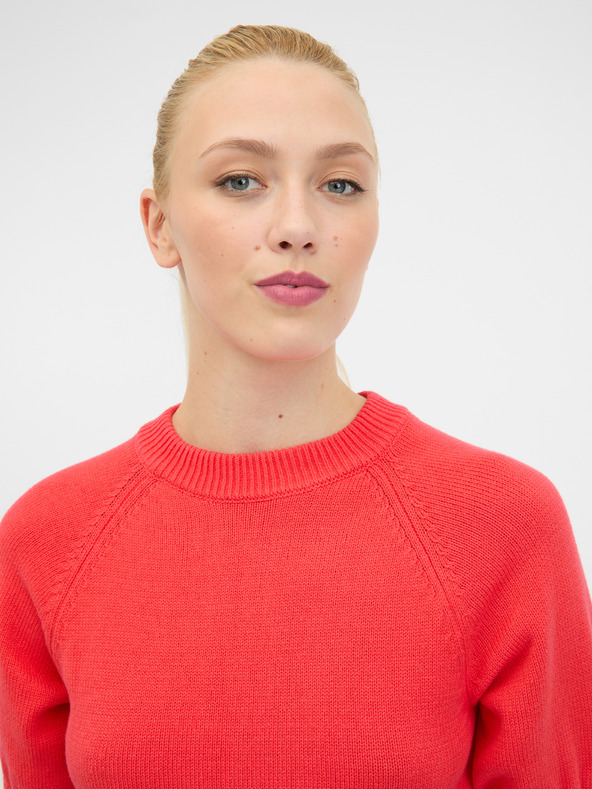 Orsay Κόκκινο γυναικείο κοντομάνικο πουλόβερ ORSAY