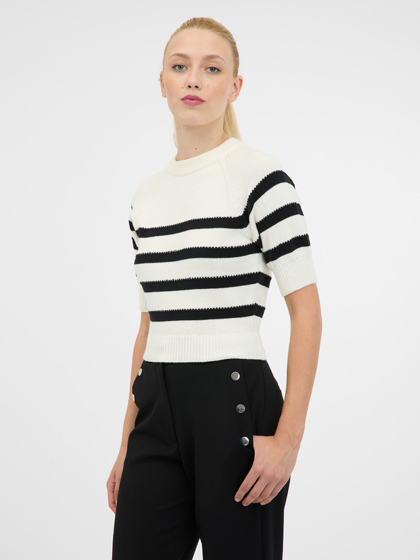 Orsay Κρεμ γυναικείο κοντομάνικο πουλόβερ ORSAY