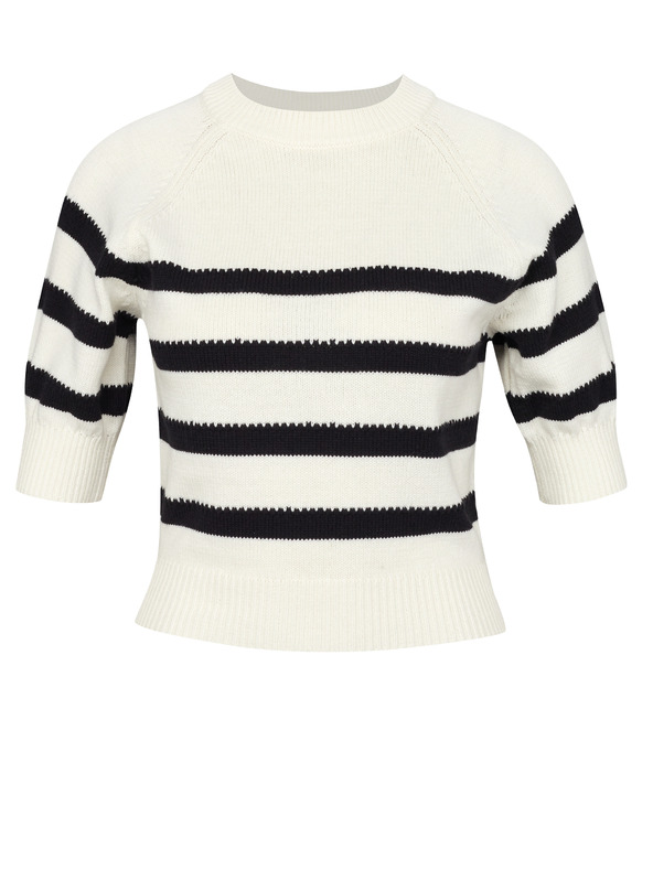 Orsay Κρεμ γυναικείο κοντομάνικο πουλόβερ ORSAY