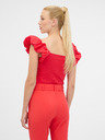 Orsay Κόκκινο γυναικείο κοντομάνικο πουκάμισο ORSAY