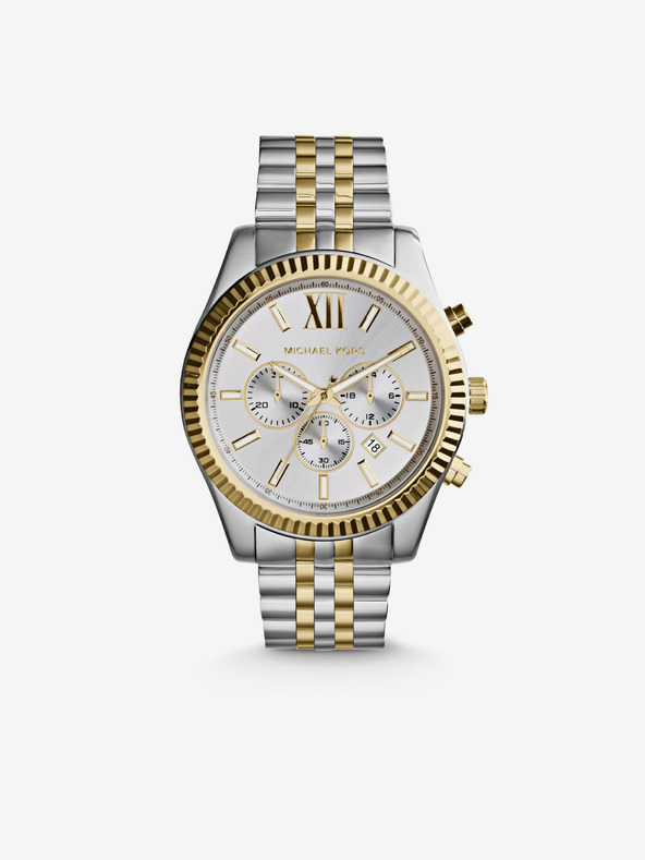 Michael Kors Michael Kors Lexington ασημί και χρυσό unisex ρολόι