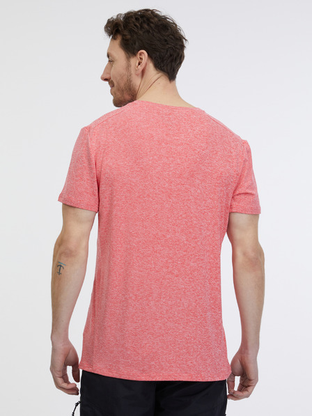 Sam 73 Κοραλλί ανδρικό ριγέ t-shirt SAM 73 Fortunato