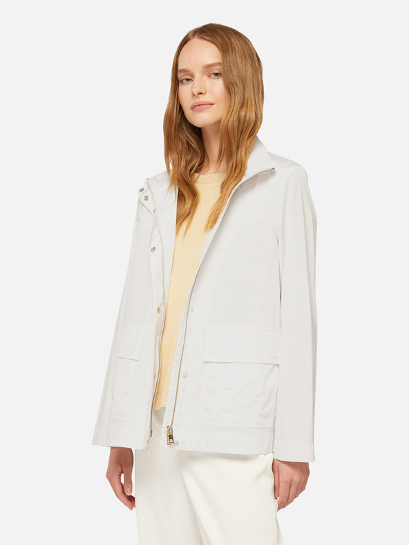 Geox Λευκό γυναικείο μπουφάν Geox Dandra