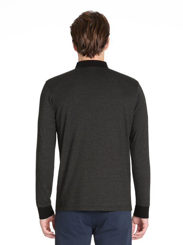 Celio Μαύρο ανδρικό μακρυμάνικο πουκάμισο πόλο Celio Jeshintano