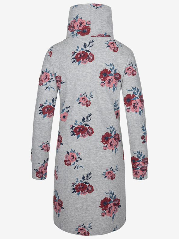 Loap Γυναικείο φόρεμα με λουλούδια LOAP Ebuna ανοιχτό γκρι