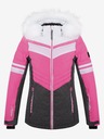 Loap Γκρι και ροζ γυναικείο μπουφάν σκι LOAP ORINNA
