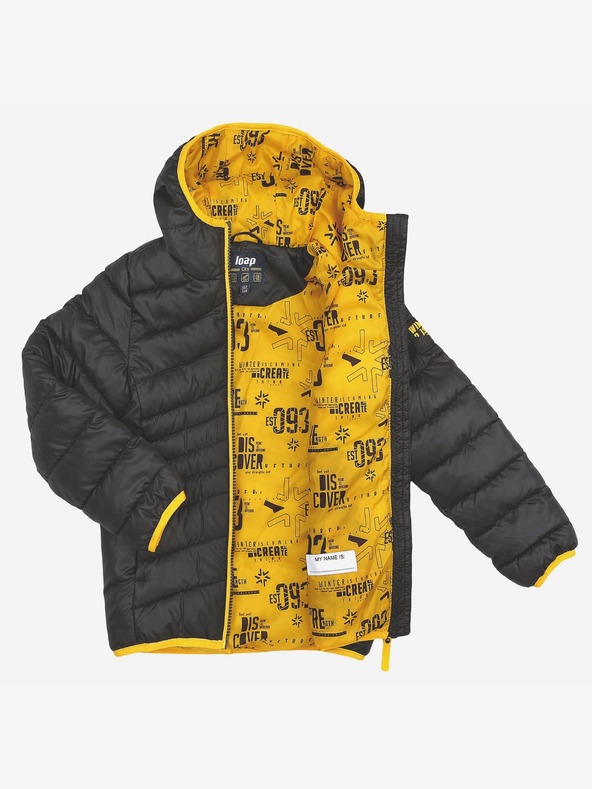 Loap Μαύρο αγορίστικο χειμερινό καπιτονέ μπουφάν LOAP INTERMO