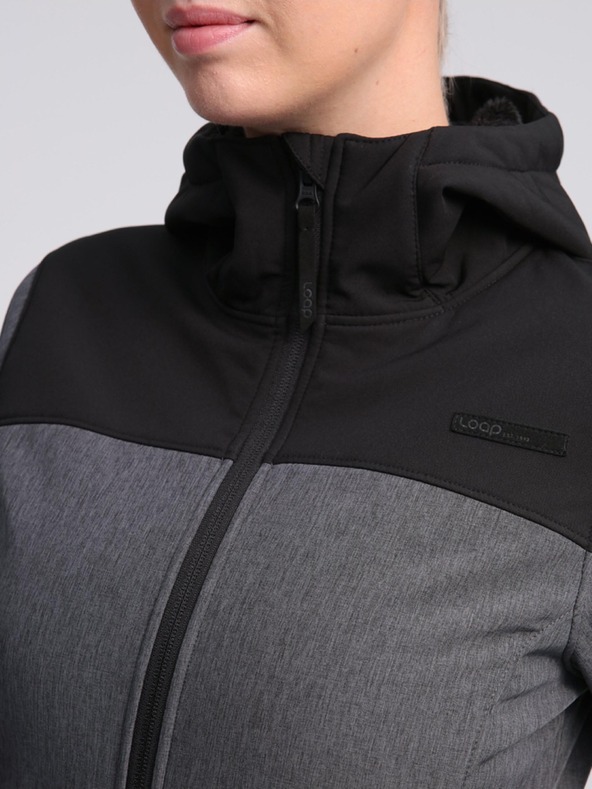 Loap Μαύρο και γκρι γυναικείο softshell μπουφάν LOAP LUKA