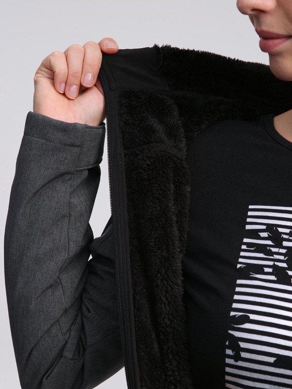 Loap Μαύρο και γκρι γυναικείο softshell μπουφάν LOAP LUKA