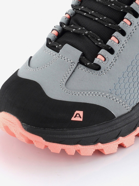 ALPINE PRO Μαύρες και γκρι γυναικείες μπότες εξωτερικού χώρου με μεμβράνη PTX ALPINE PRO Kneiffe