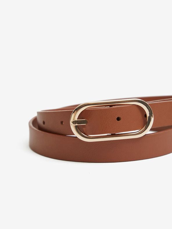 Orsay Καφέ γυναικεία δερμάτινη ζώνη ORSAY