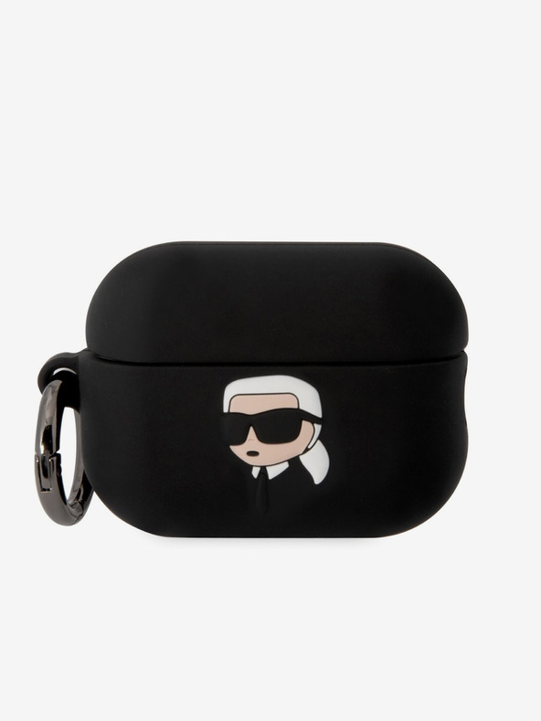Karl Lagerfeld Θήκη σιλικόνης με 3D λογότυπο NFT Karl Head για Airpods Pro 2 Μαύρο Karl Lagerfeld