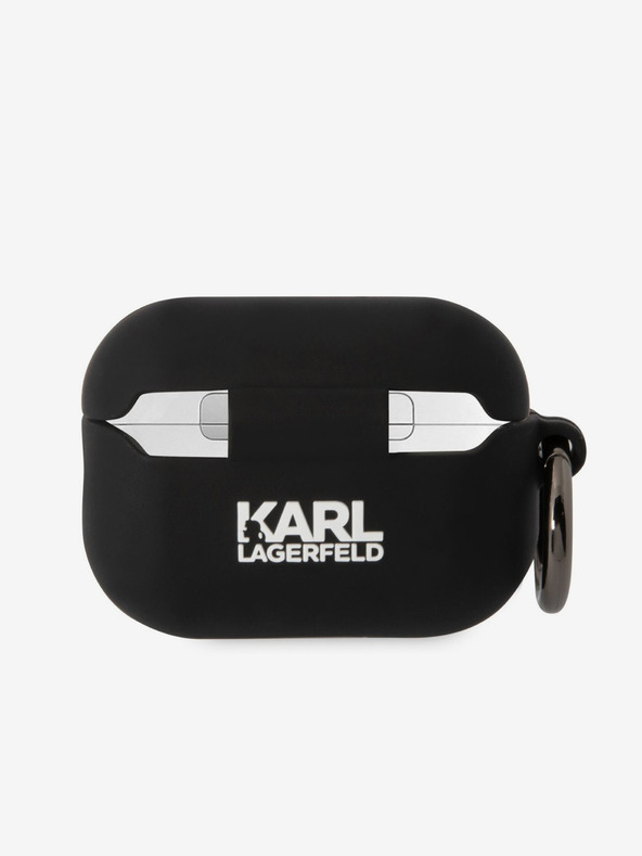 Karl Lagerfeld Θήκη σιλικόνης με 3D λογότυπο NFT Karl Head για Airpods Pro 2 Μαύρο Karl Lagerfeld