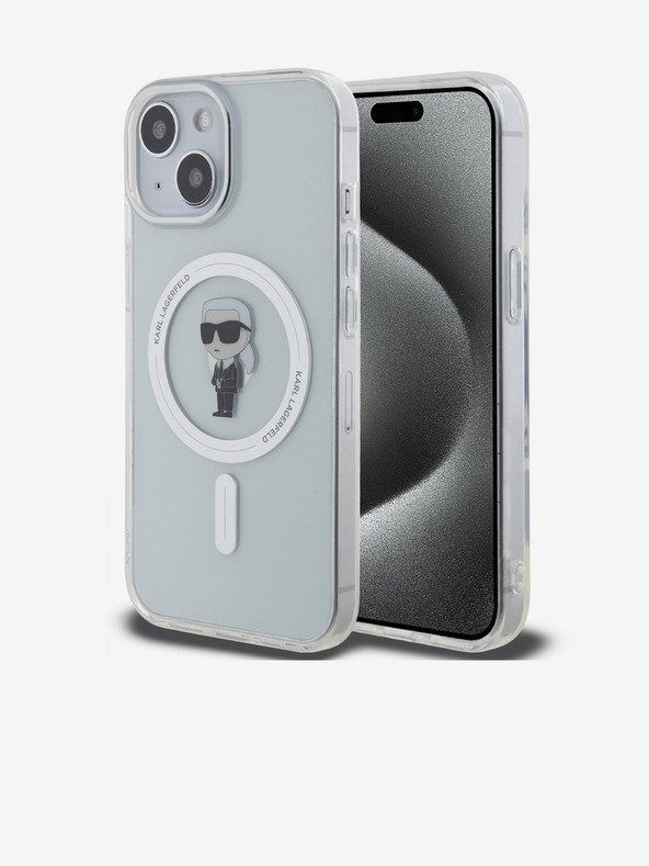 Karl Lagerfeld IML Ikonik MagSafe Back Cover για iPhone 15 Διαφανές Karl Lagerfeld