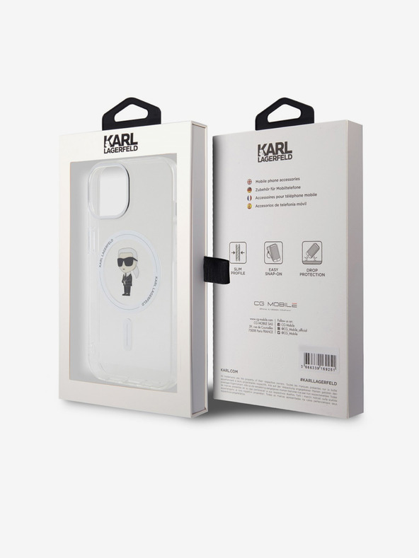 Karl Lagerfeld IML Ikonik MagSafe Back Cover για iPhone 15 Διαφανές Karl Lagerfeld