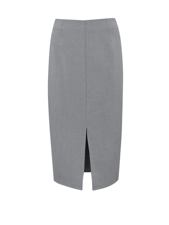 Orsay ORSAY Γκρίζα γυναικεία αμάνικη φούστα μίντι