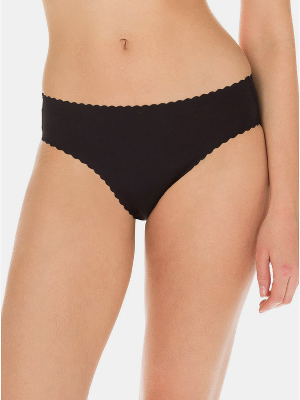 DIM Μαύρο γυναικείο εσώρουχο χωρίς ραφές Dim BODY TOUCH SLIP