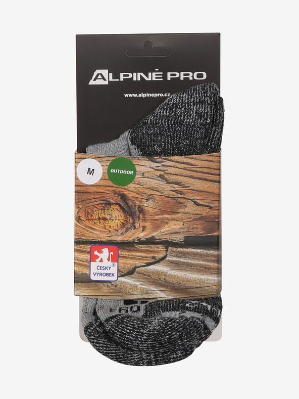 ALPINE PRO Αθλητικές κάλτσες με αντιβακτηριακή επεξεργασία ALPINE PRO KEROWE γκρι
