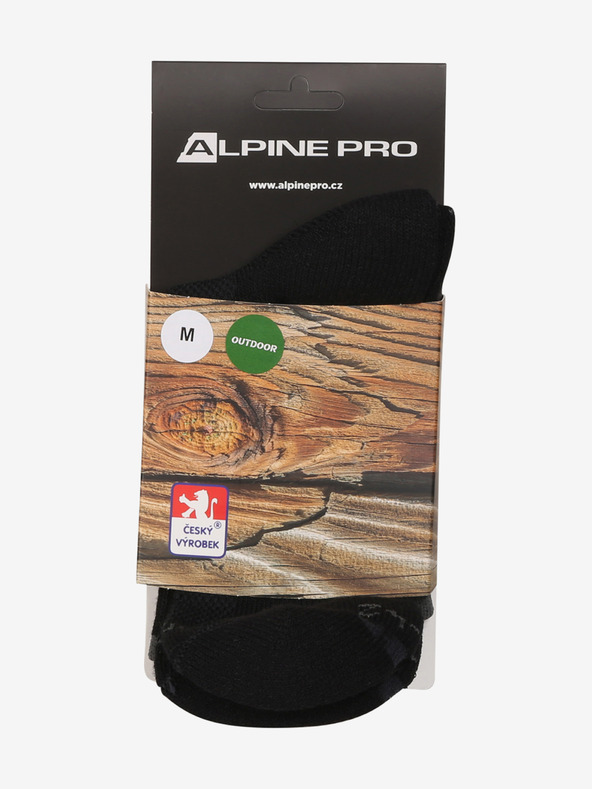 ALPINE PRO Αθλητικές κάλτσες με αντιβακτηριακή επεξεργασία ALPINE PRO KEROWE μαύρο