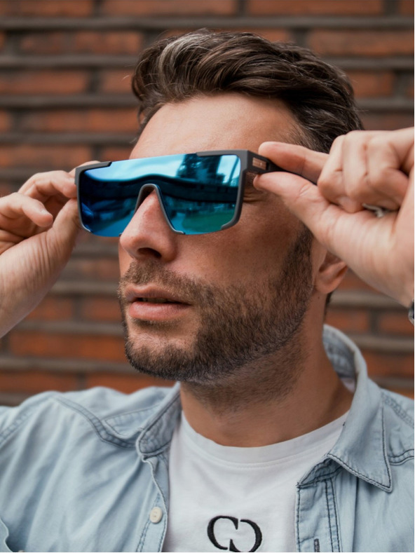 VEYREY VeyRey Γυαλιά ηλίου Tupirit Πολωτικά γυαλιά ημι-πλαίσιο γαλάζιοι φακοί Universal