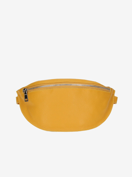 Elega Κίτρινη Γυναικεία τσάντα ΕΛΕΓΑ Cammie Leather Kidney