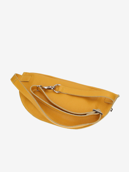 Elega Κίτρινη Γυναικεία τσάντα ΕΛΕΓΑ Cammie Leather Kidney