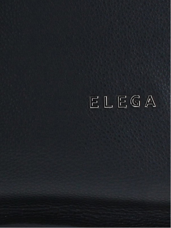 Elega Μαύρη γυναικεία δερμάτινη τσάντα crossbody ELEGA Hobie