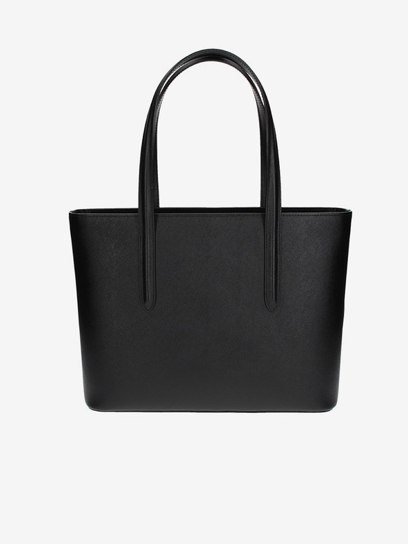 Elega Μαύρη γυναικεία δερμάτινη τσάντα σταυρός ELEGA Simone Gold