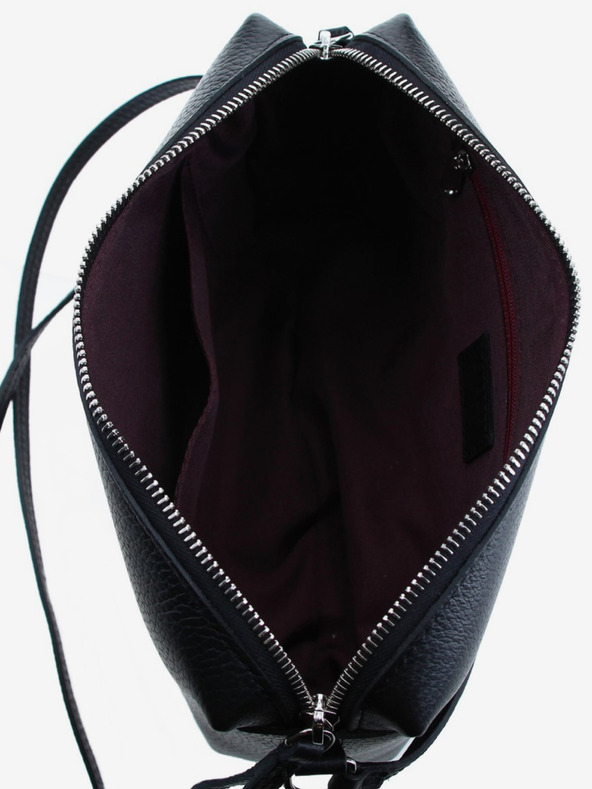 Elega Μαύρο Γυναικείο δερμάτινο Crossbody τσάντα ELEGA Hill