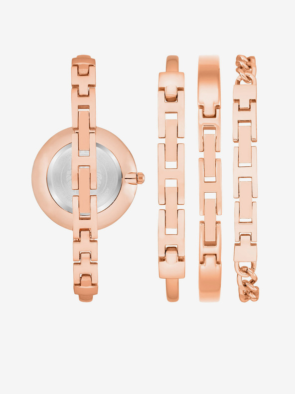 Anne Klein Σετ ρολόι και βραχιόλι Anne Klein ροζ χρυσό