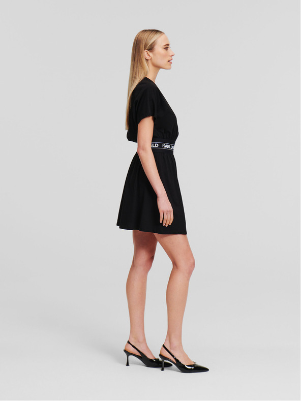 Karl Lagerfeld Μαύρο Γυναικείο φόρεμα KARL LAGERFELD Λογότυπο