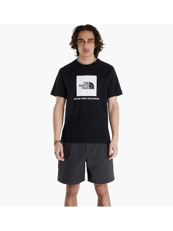 The North Face Ανδρικό μαύρο μπλουζάκι The North Face Raglan Redbox
