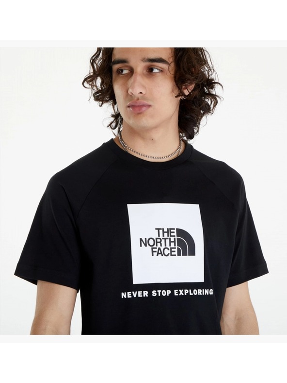 The North Face Ανδρικό μαύρο μπλουζάκι The North Face Raglan Redbox