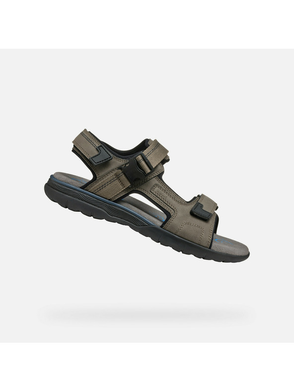 Geox Ανοιχτόγκριζα ανδρικά σανδάλια Geox Spherica EC5