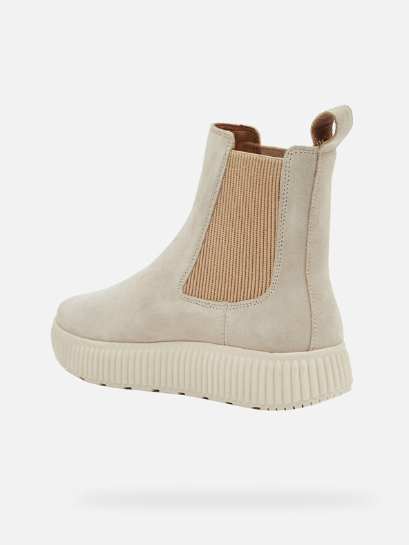 Geox Μπεζ γυναικείες μπότες αστραγάλου Geox Graisy