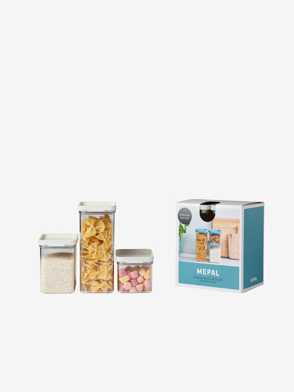 Mepal Σετ δοχείων τροφίμων Mepal Omnia Nordic White (3 τεμ.)