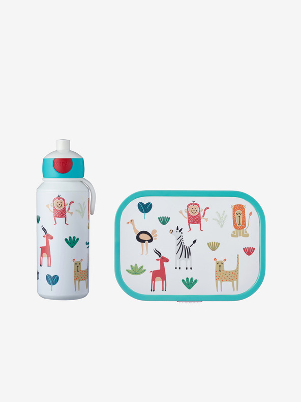 Mepal Μπλε και λευκό σετ σνακ για παιδιά Mepal Campus Animal Friends