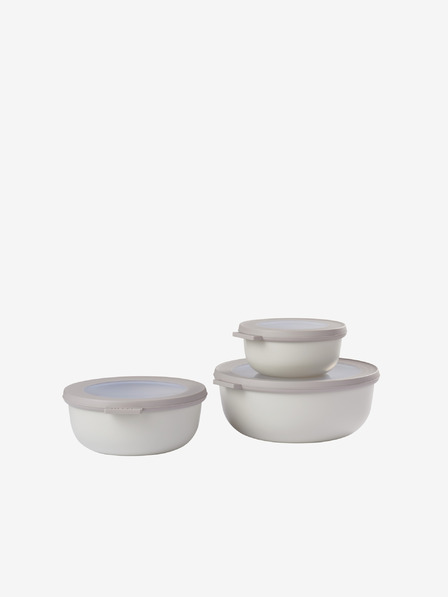 Mepal Σετ λευκών μπολ Mepal Cirqula Nordic White (3τεμ.)