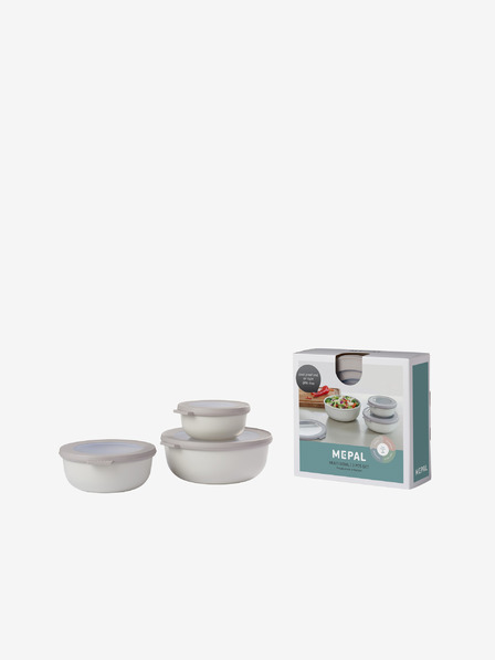 Mepal Σετ λευκών μπολ Mepal Cirqula Nordic White (3τεμ.)